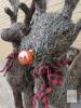 Set of 2 43" Outdoor Decorative Reindeer Planters with Red/Black Ribbons and Rudolph Red Nose - 4