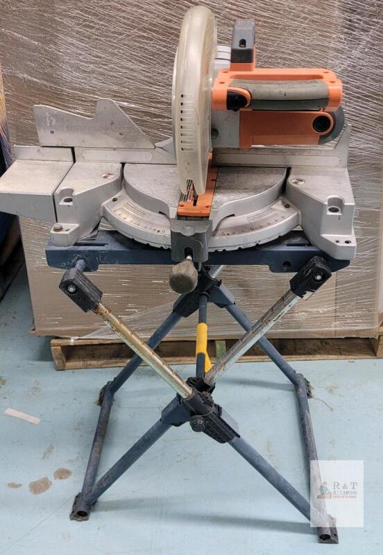 Ridgid 10" Dual Bevel Compound Miter Saw w/Folding Base . Tested Working