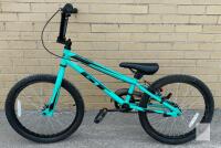 GT Performer BMX Bike, 20.5" Top Tube, Teal, 20" Wheels, Single-Speed Kids bike. Some scuffs, and wear to tires.