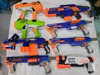 8 NERF Blasters . No Foam Darts Included