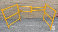5 ft Steel Scaffold Guardrail End Panels, Yellow Powder-Coated, Set of 2