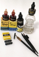 Vintage Fountain Pens, Skrip Writing Fluid Jars & Boxes, Higgins India & Drawing Ink, Ink Cartridges, Nibs & More!