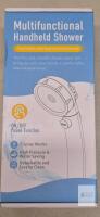 Multifunctional 3-Mode Handheld Shower Head with Pause Button, Detachable, Model 374C, Chrome