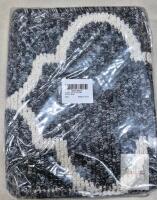 OLANLY 24"x36" Indoor Door Mat, Black Pattern, Non-Slip, Machine Washable, TPR Back