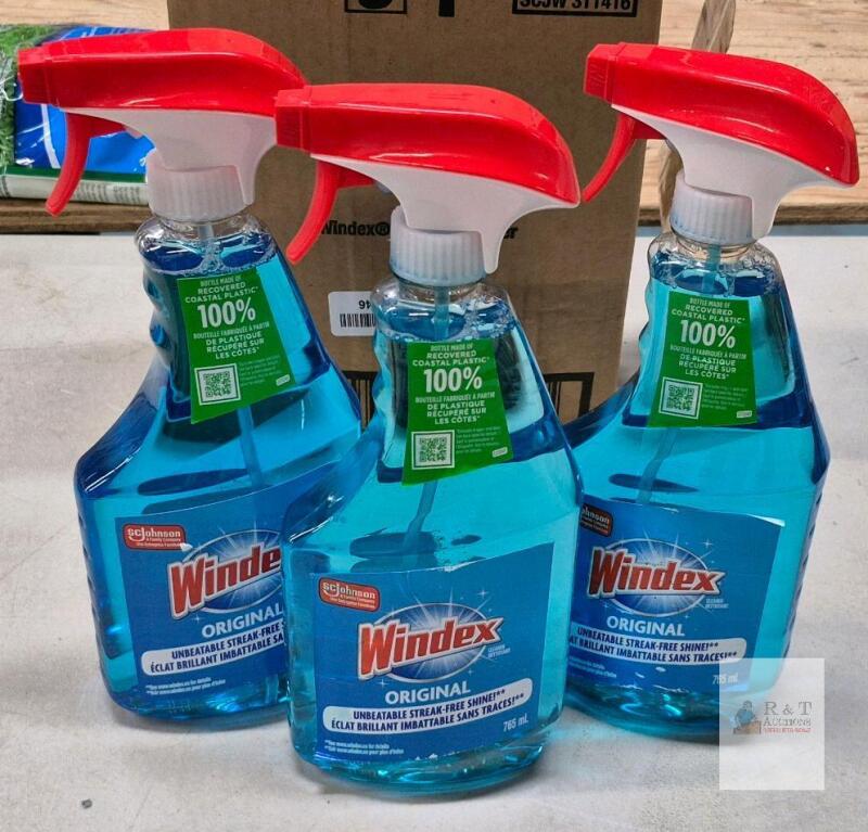 Windex Original Glass Cleaner 26 fl oz Bottles | 100% Recovered Plastic | Lot of 3 | SC Johnson