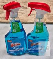 2 Windex Original Glass Cleaner 765 mL Spray Bottles,