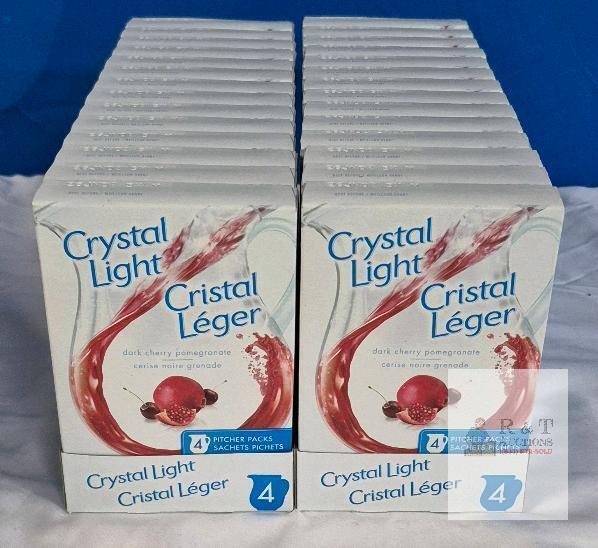 Crystal Light Dark Cherry Pomegranate 18 Boxes, 4 Pitcher Packs Each, Kosher, 1.25 lb Total