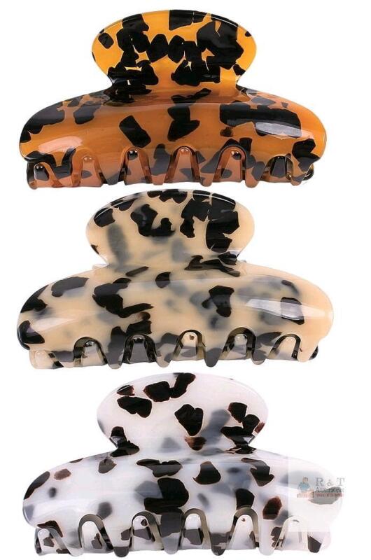New 3PCS Hair Claw Acrylic Fashion Creative Non-Slip Jaw Clip Hair Clamp for Ladies