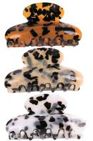 New 3PCS Hair Claw Acrylic Fashion Creative Non-Slip Jaw Clip Hair Clamp for Ladies
