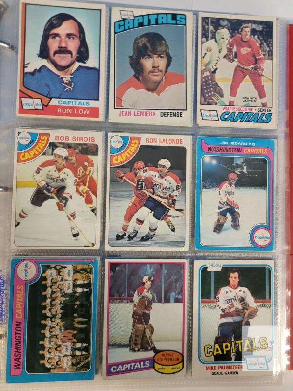 1974 - 2021 Washington Capitals NHL Hockey Trading Card Singles , 207 Trading Cards