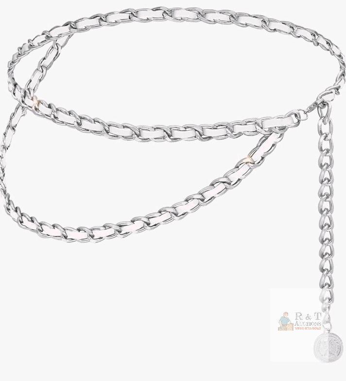 New - Leather Chain Belts for Women - Layered Body Chain Belts Metal Waist Chain for Dress Vest Jeans