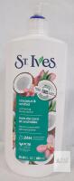St. Ives Coconut & Orchid Softening Body Lotion, 20.28 fl oz, 24H Moisturization, Pump Bottle