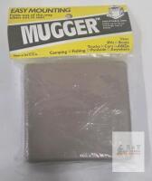 MUGGER Folding Cup Holder &ndash; Adjustable Arms, Holds Up to 32 oz, Surface Mount, Factory Sealed