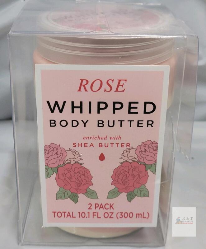 Rose Whipped Body Butter 2 Pack, Shea Butter Enriched, Rose Scent, 10.1 fl oz (300 mL), EXP 08/2028