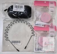 NEW Cosmetic Tool Lot: MoFa Makeup Sponges, Face Massager Ice Tray, Black Metal Headband, 4pc
