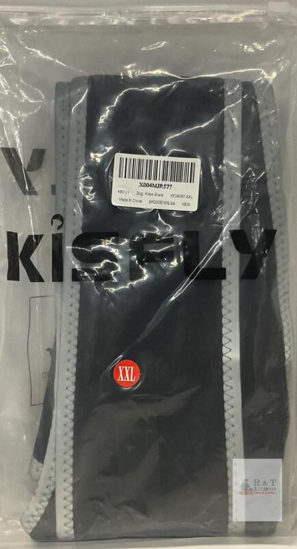 KISFLY XXL Dog Knee Brace, Model KF24097-XXL, Support for Large Breeds, Reflective, Adjustable, Black