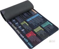 XL Desk Mouse Pad with Computer Shortcuts & Excel Guide, 31.5"x11.8", Stitched Edge, Non-Slip Base