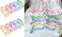 10 New Portable Folding Travel Clothes Hangers with Clips, Plastic, Non-Slip, Lightweight, Shirts, Socks, Underwear, Drying Rack, Home, Outdoor, Travel