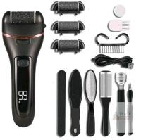 New Electric Rechargeable Foot Grinder Digital Display Callus Remover Feet Pedicure Tools Set Remove Dead Skin