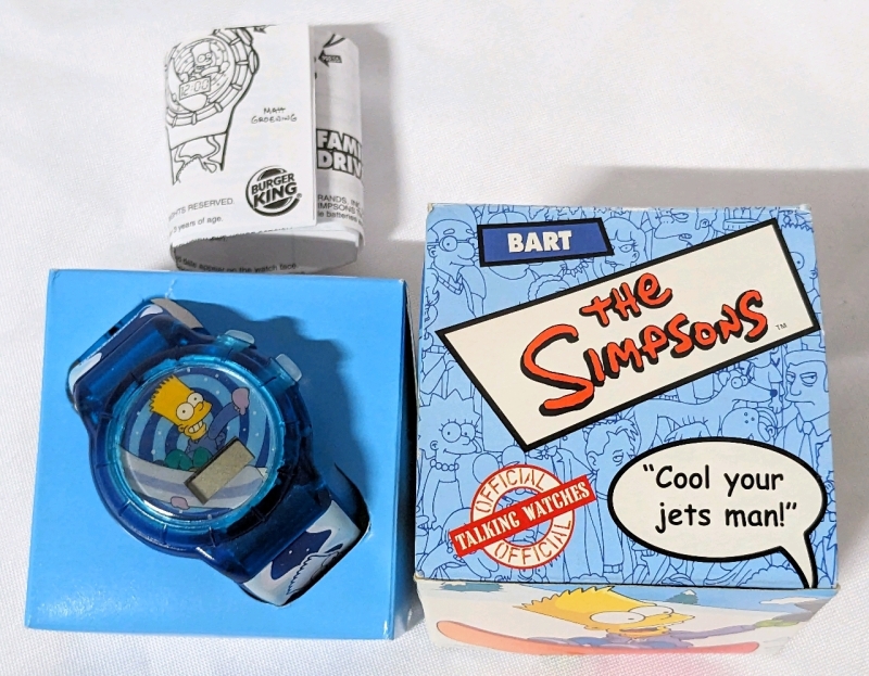 Vintage THE SIMPSONS x Burger King Official Talking Watches: Bart.