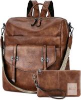 New Kasqo Backpack Purse for Women,Vegan Leather Fashion Ladies Convertible Shoulder Bag Handbag Casual for Work