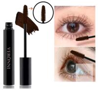 New VERONNI Waterproof Brown Mascara,CurlingThick Lengthening Eyelash Mascara,Lifts and Extends Lash Length, Clump Resistant, Non Smudge Eyelash Colorful Extension Curl Mascara Makeup (Brown)