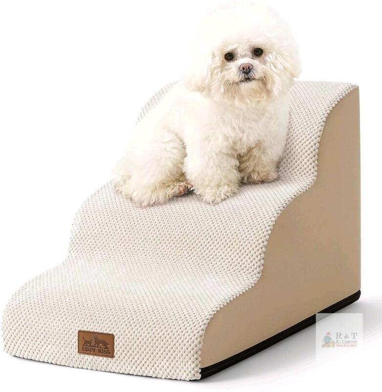 Cozy Kiss Pet Ramp &ndash; 30D Foam, Corduroy Cover, Non-Slip Base, Supports Up to 80 lbs