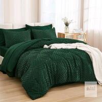 Andency Diamond-Patterned Tufted Comforter Set, Dark Green, Queen/King Size