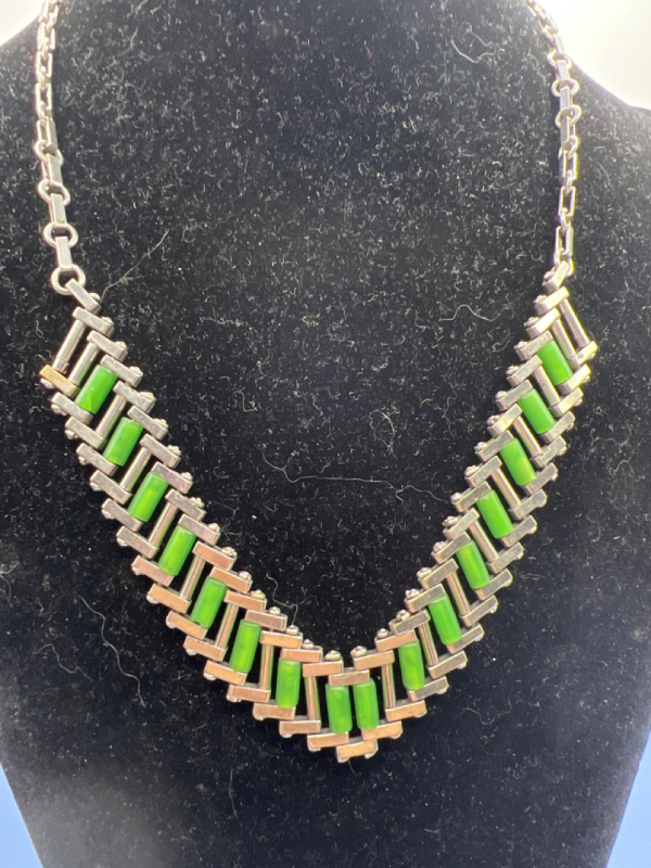 Vintage Art Deco Brickwork Necklace