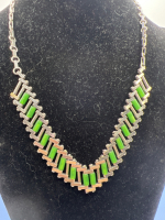 Vintage Art Deco Brickwork Necklace