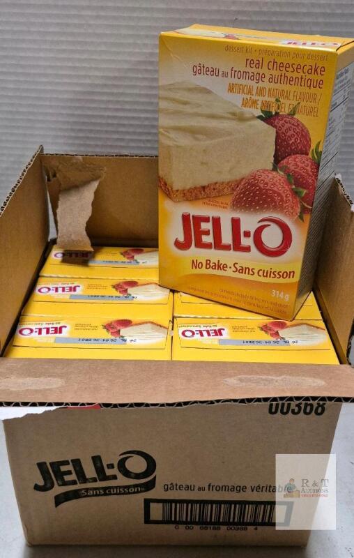 Jell-O No Bake Real Cheesecake Kits, 6 Boxes, 11.08 oz (314 g) Each, Bilingual Packaging, Barcode 00368