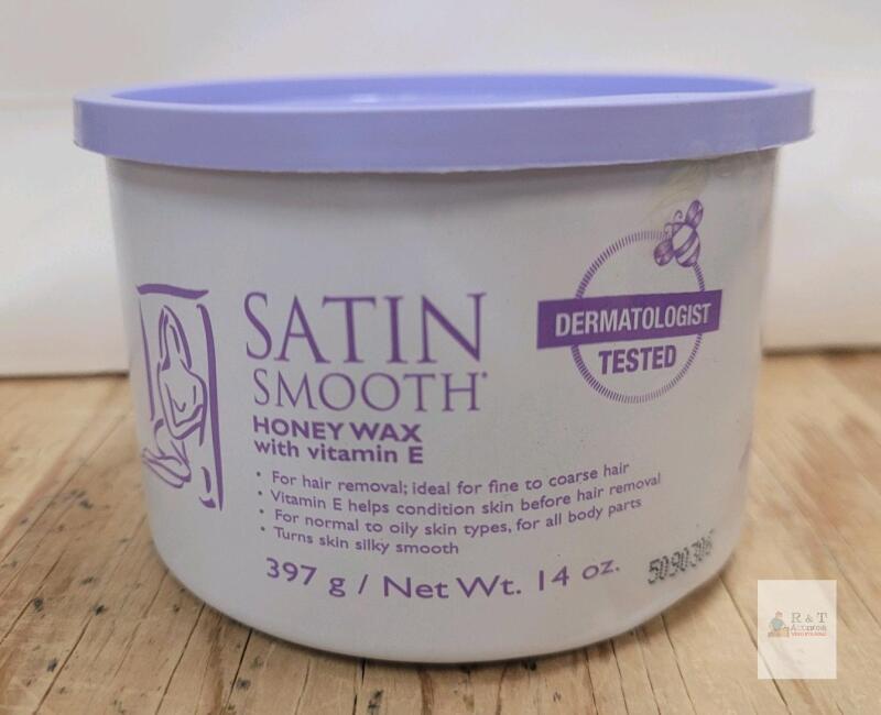 New - Satin Smooth Honey Wax with Vitamin E Hair Removal Wax , 14oz. Jar