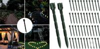 New 50pcs Yard Light Stakes, 8in Plastic C7 C9 Outdoor Stakes for Outside Garden Lawn Patio Path Walkway Holiday Light Displays