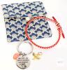 New "My Spirit Animal Has Rabies" Raccoon Keychain, Small Flying Key Charm & Adjustable Kumihimo-Style Woven Bracelet (O/S)