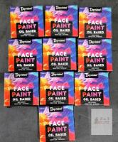 10 New Depvision/Torbers Oil-Based Face Paint Set &ndash; 10 Colors, 1.06 oz Each, Waterproof, Vibrant Colors