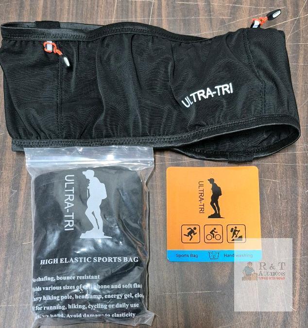 ULTRA-TRI High Elastic Sports Running Belt, Medium, Black, Model UT-ELABELT09