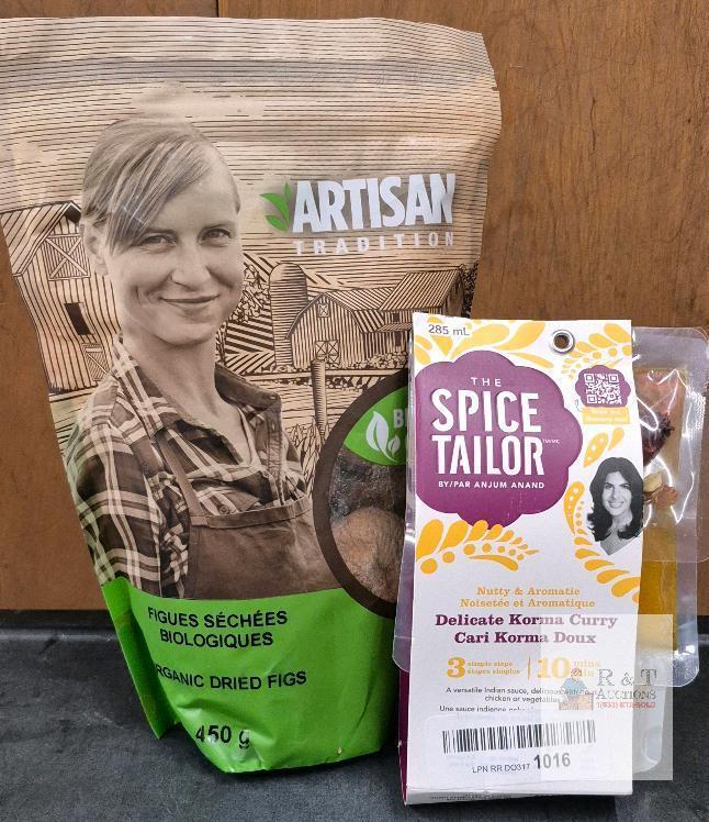 Artisan Tradition Organic Dried Figs 450 g & The Spice Tailor Korma Curry Kit 285 mL, Sealed