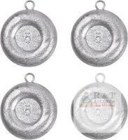 New 4pc 5oz Disc Sinkers Fishing Weights, Coin Sinkers Lead Weights No Roll Saltwater Surf Fish Weights Bottom Fishing Drifting Trolling Catfishing Tackle