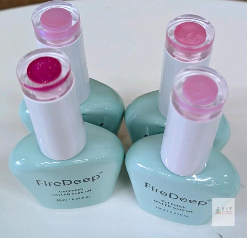 FireDeep Gel Polish Set &ndash; 4 Bottles, 16ml Each, UV/LED Soak-Off,