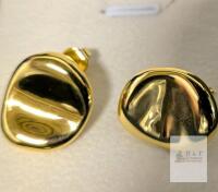 Freeform Stud Earrings with Butterfly Backs