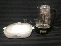 Vintage Corning Ware & Coffee Percolator