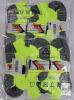 New - 6-Pairs XL Unisex Cushioned Compression Athletic Ankle Socks , Lime Green / Grey