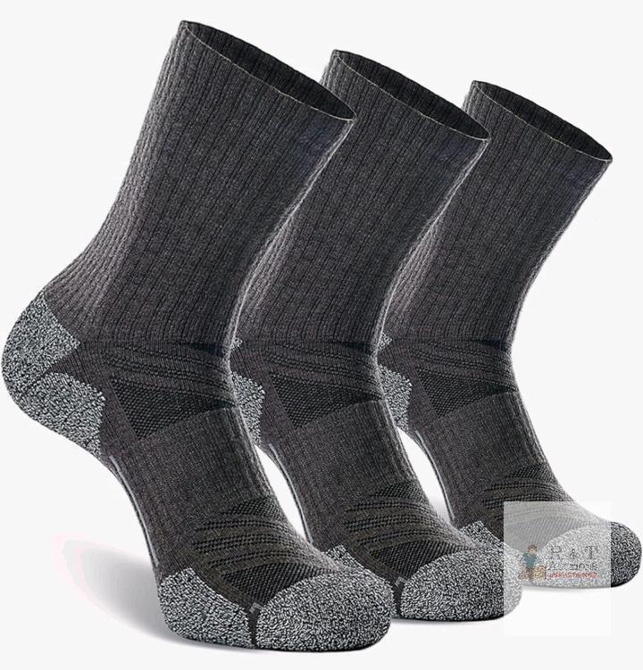 3-Pack New CWVLC Crew Hiking Socks, Men & Women Elite Cushioned Boot Socks . XXL (12-14)
