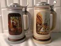 2 Vintage Avon Beer Steins - Blacksmith & Shipbuilder