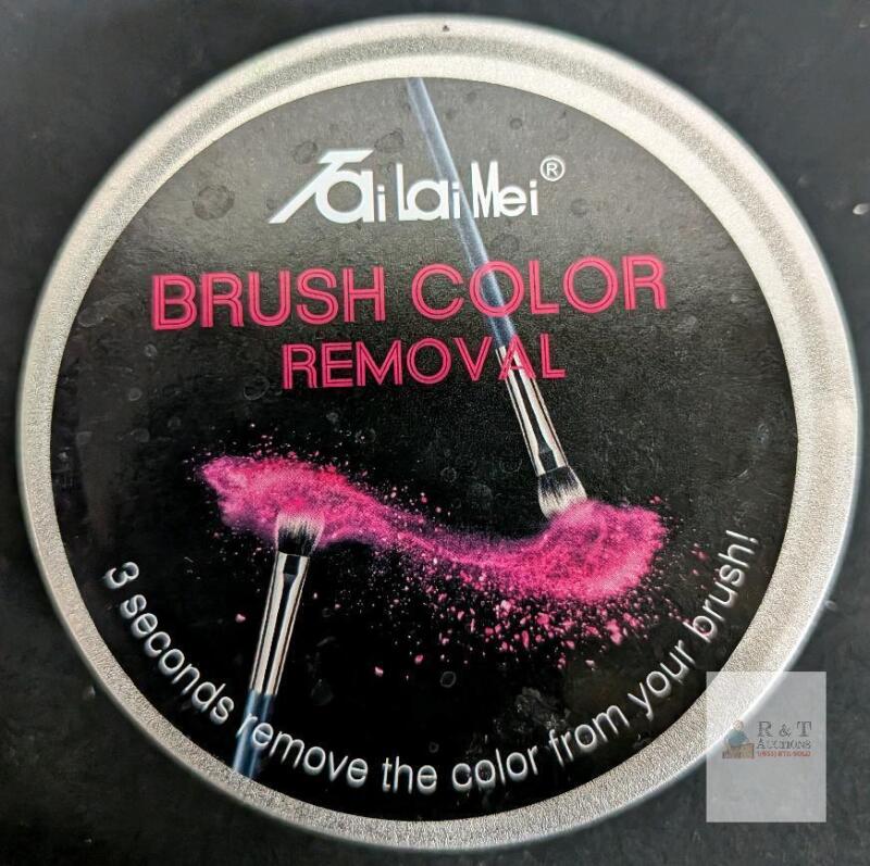 LaiLaiMei Brush Color Removal Sponge, 3.1" Tin, Reusable, Instantly Cleans Brushes