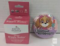 Earth Mama Organic Nipple Butter 2oz & PAW Patrol Skye Magic Towel, 11"x11", 100% Cotton