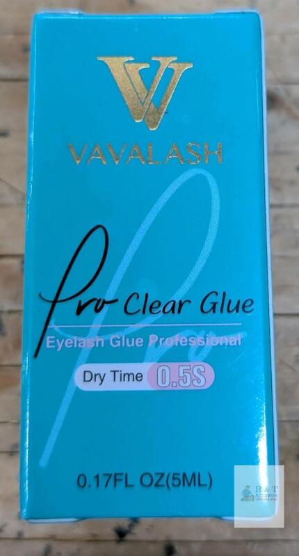VAVALASH Pro Clear Glue 0.17 FL OZ (5ML) Eyelash Glue Professional, 0.5s Dry Time, Clear