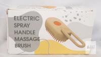 Electric Spray Handle Massage Brush, 150mAh, Cream, USB Rechargeable, For Pet Grooming