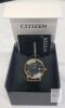 New - Citizen Men's Eco-Drive Brown Leather Strap Watch - Model: BM6759-03E . With Original Box - 3