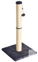 New - Single Pole Cat Scratcher - Indoor Classic Single Cat & Kittens Scratching Post, Grey . Measures 31.5" Tall .